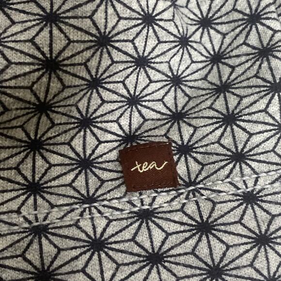 TEA COLLECTION Happy Hoodie Geometric With Bird L/S Top Girls Sz 4 Gray Blue - Picture 4 of 7